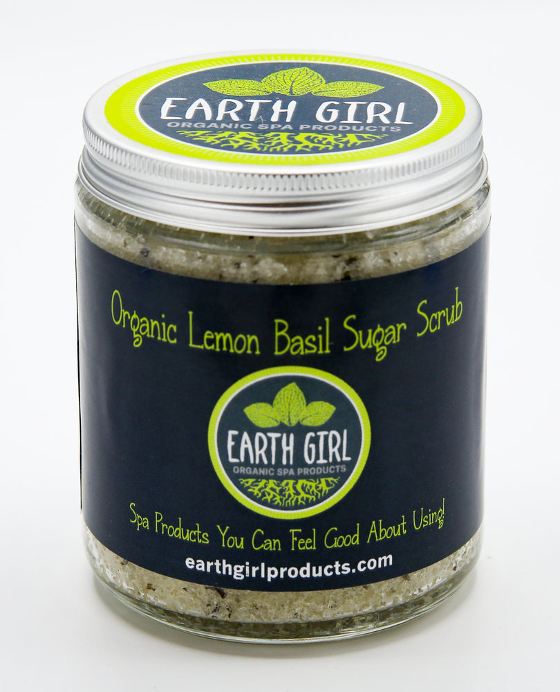 Organic Lemon Basil Sugar Scrub --- Brighten Skin and Restore Your Radiance